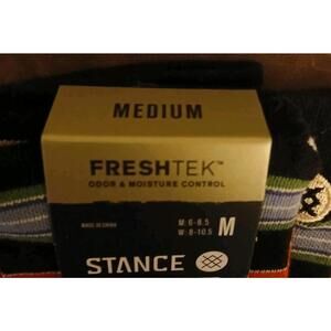 Stance 556 Casual Crew Sock Rockford Stripe Multicolor L Men's Size 9-13